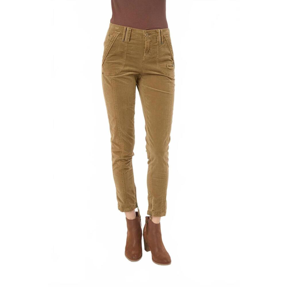 NEW MARRAKECH thalia baby corduroy zipper hem pant in cheetah